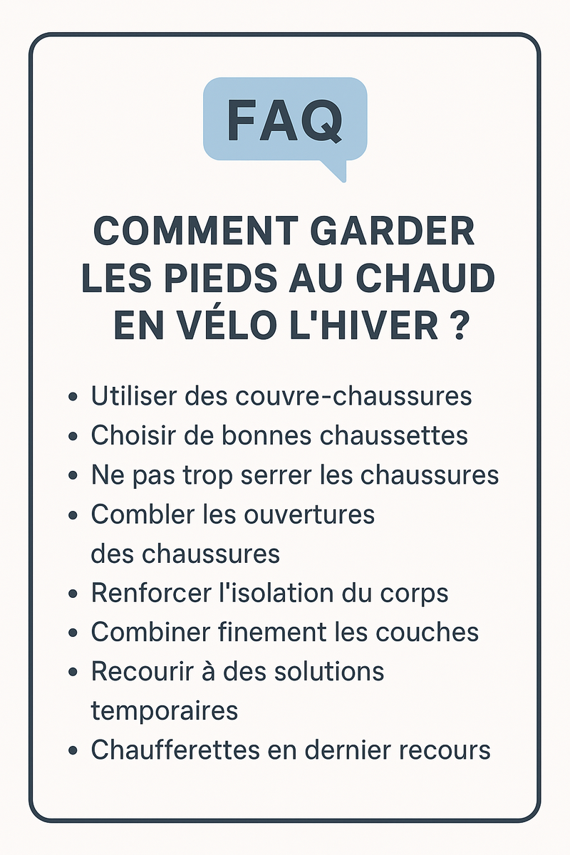 schéma explicatif pour garder les pieds au chaud