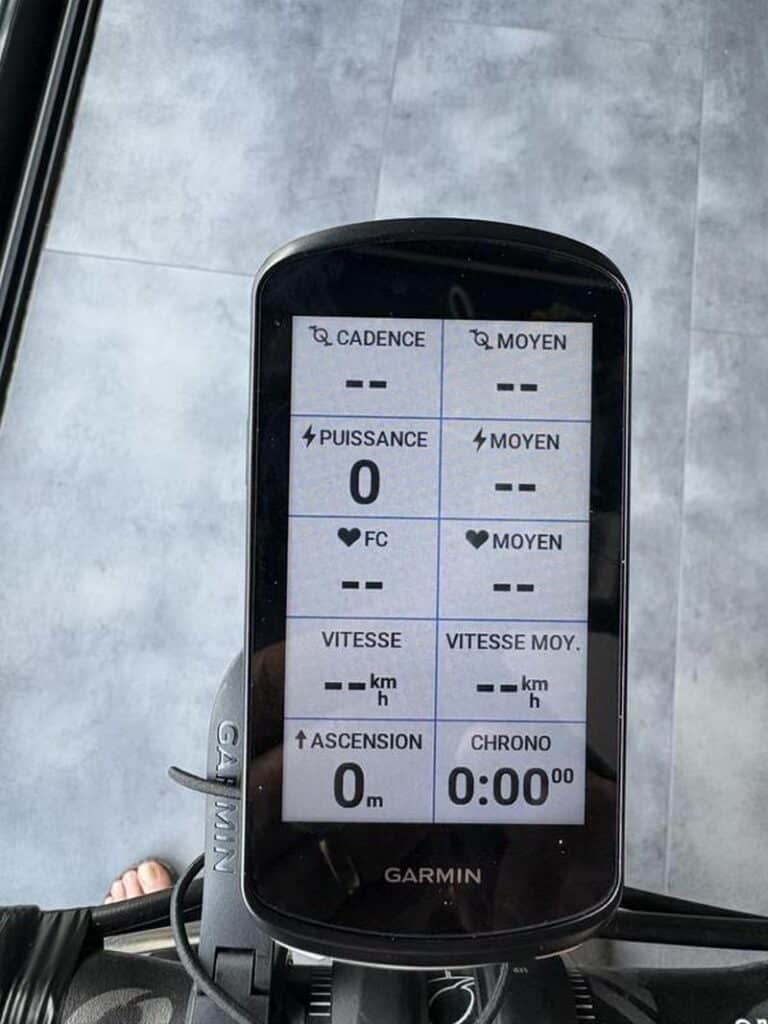 chaque page du gps est personnalisable