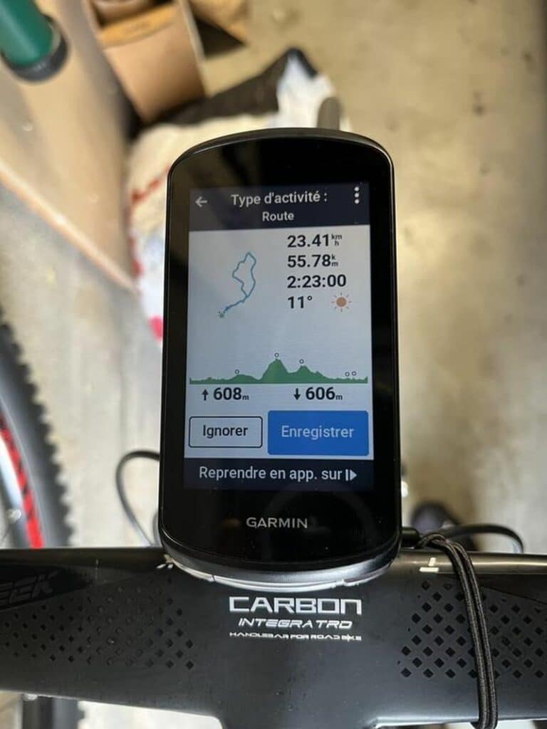 garmin edge 1040 enregistrer parcours